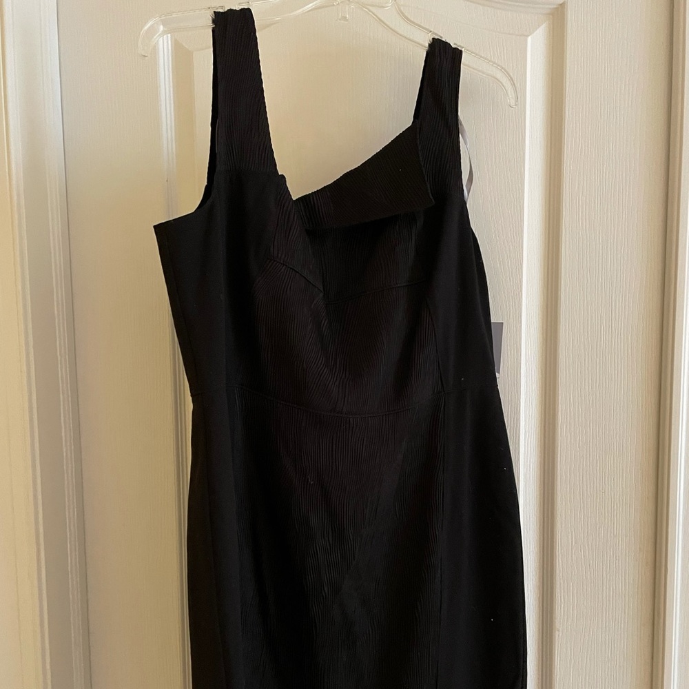 Black Andrew Marc Dress w/ Folded Neckline Size 14